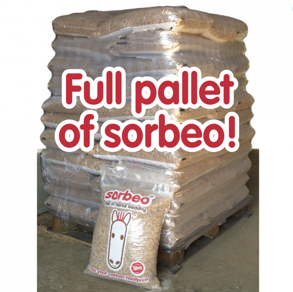 Full pallet of Sorbeo horse bedding